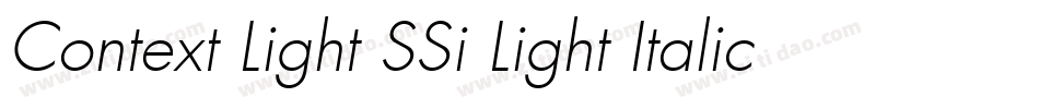 Context Light SSi Light Italic字体转换